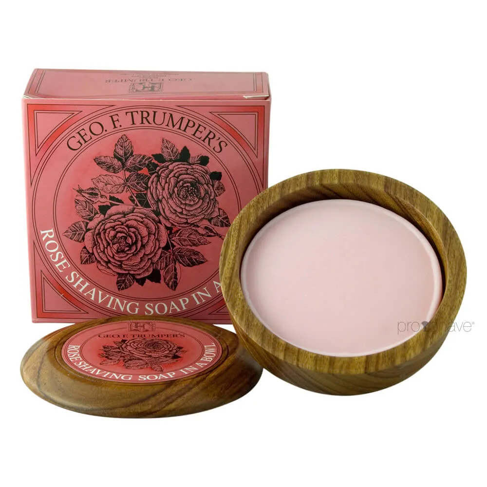Geo F. Trumper Barbersæbe i skål, Rose, 80 gr.