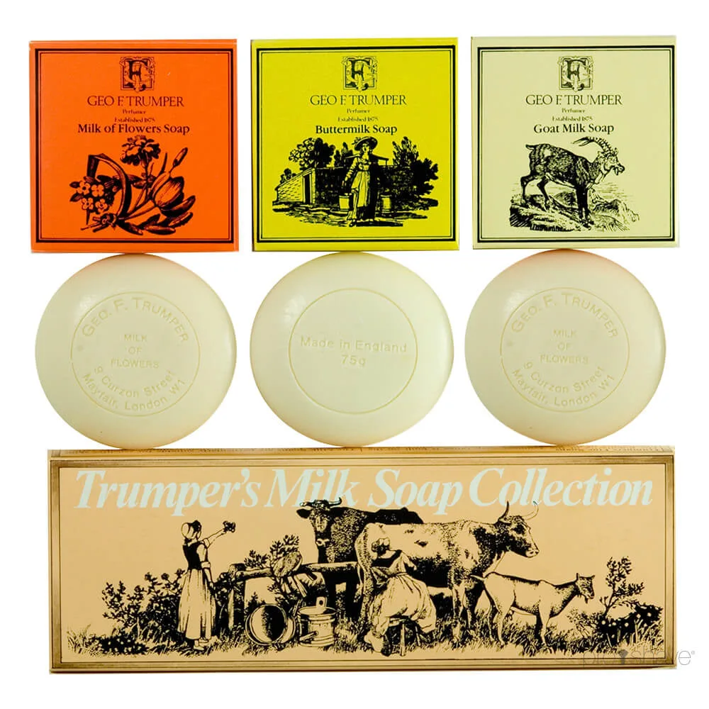 Geo F. Trumper Håndsæbe, Milk Soap Collection, 3 x 75 gr.