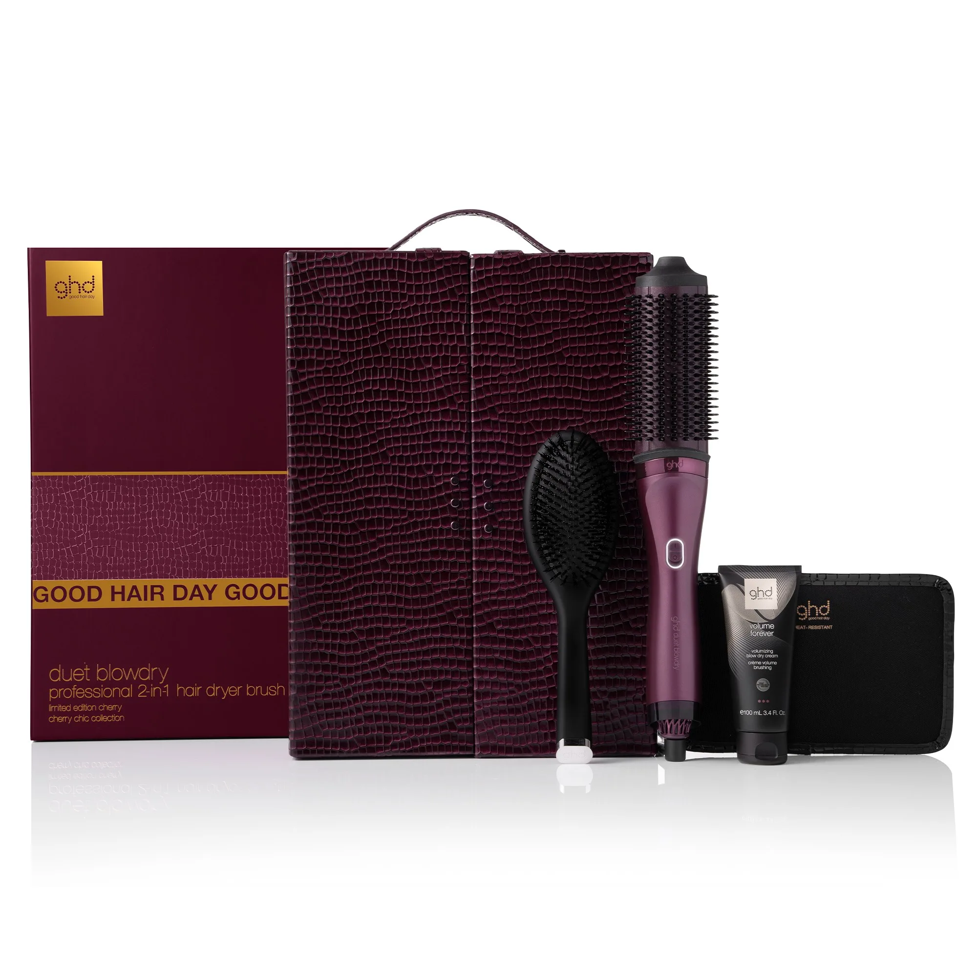 ghd Duet Blowdry Limited Edition Gift Set 2-in-1 Hair Dryer Brush in Cherry Chic - 1 pcs