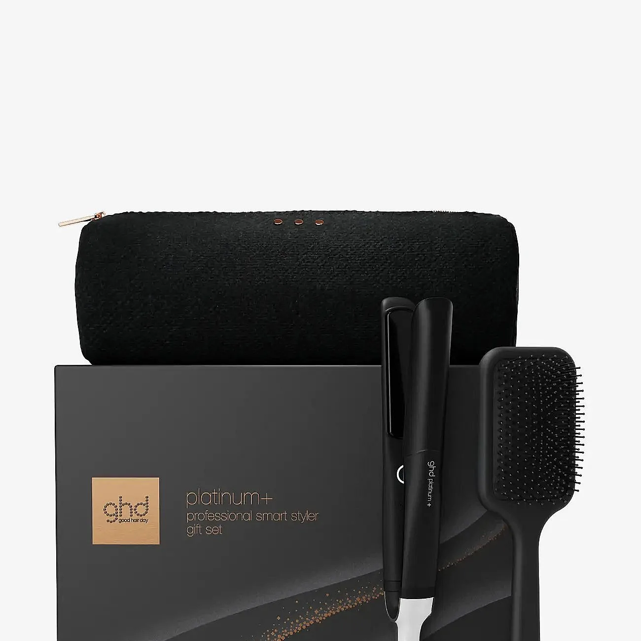 ghd Cashmere Collection Platinum+ Hair Straightener Festive Gift Set in Black