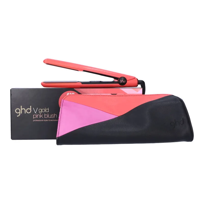 ghd V Gold Pink Blush Styler + Heat-resistant Bag
