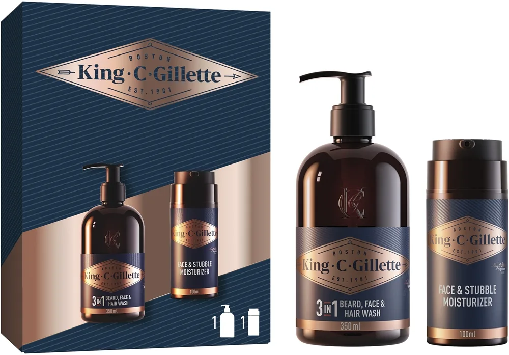 Gillette King C. Perfect Beard Care Kit Gavesæt til mænd