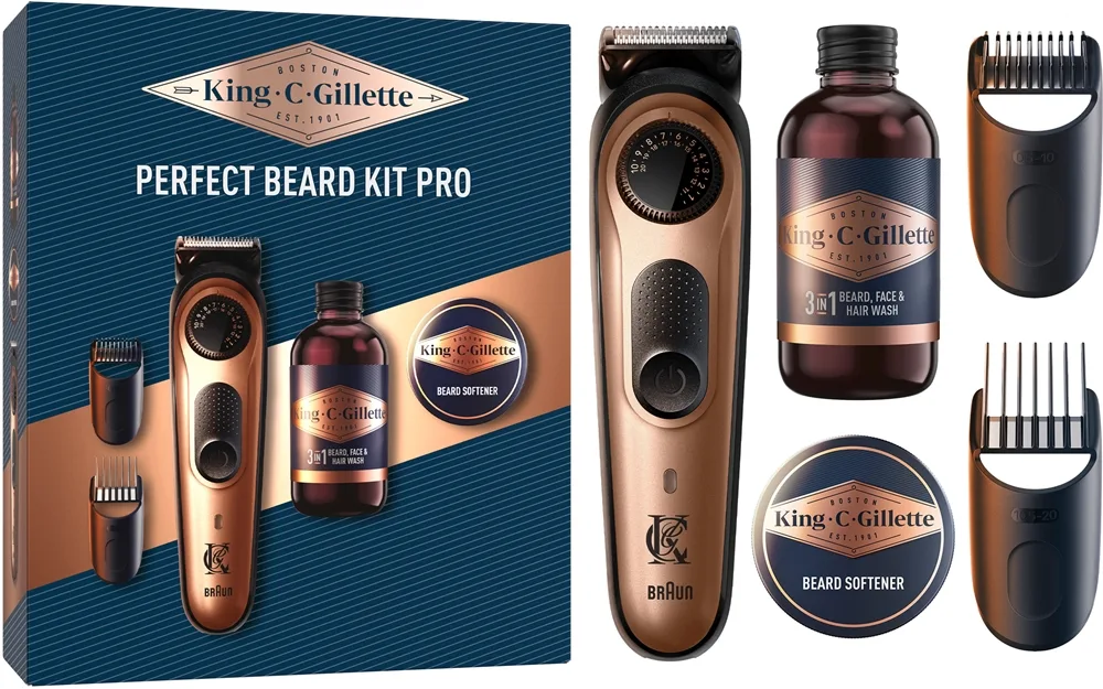 Gillette King C. Perfect Beard Kit Pro Presentförpackning för män