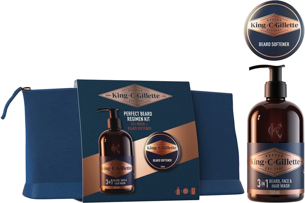 Gillette King C. Perfect Beard Regimen Kit Geschenkset für Herren