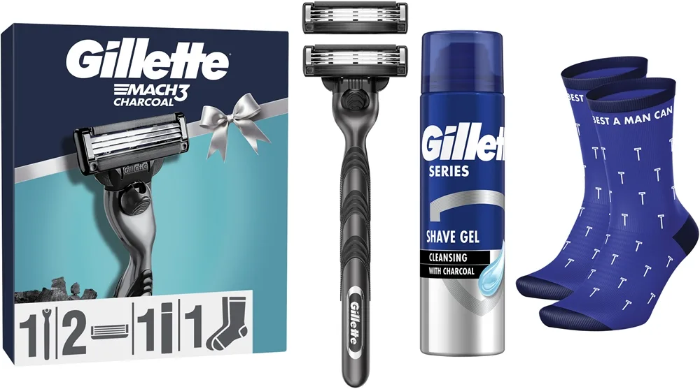 Gillette Mach3 Gift Set lahjasetti miehille