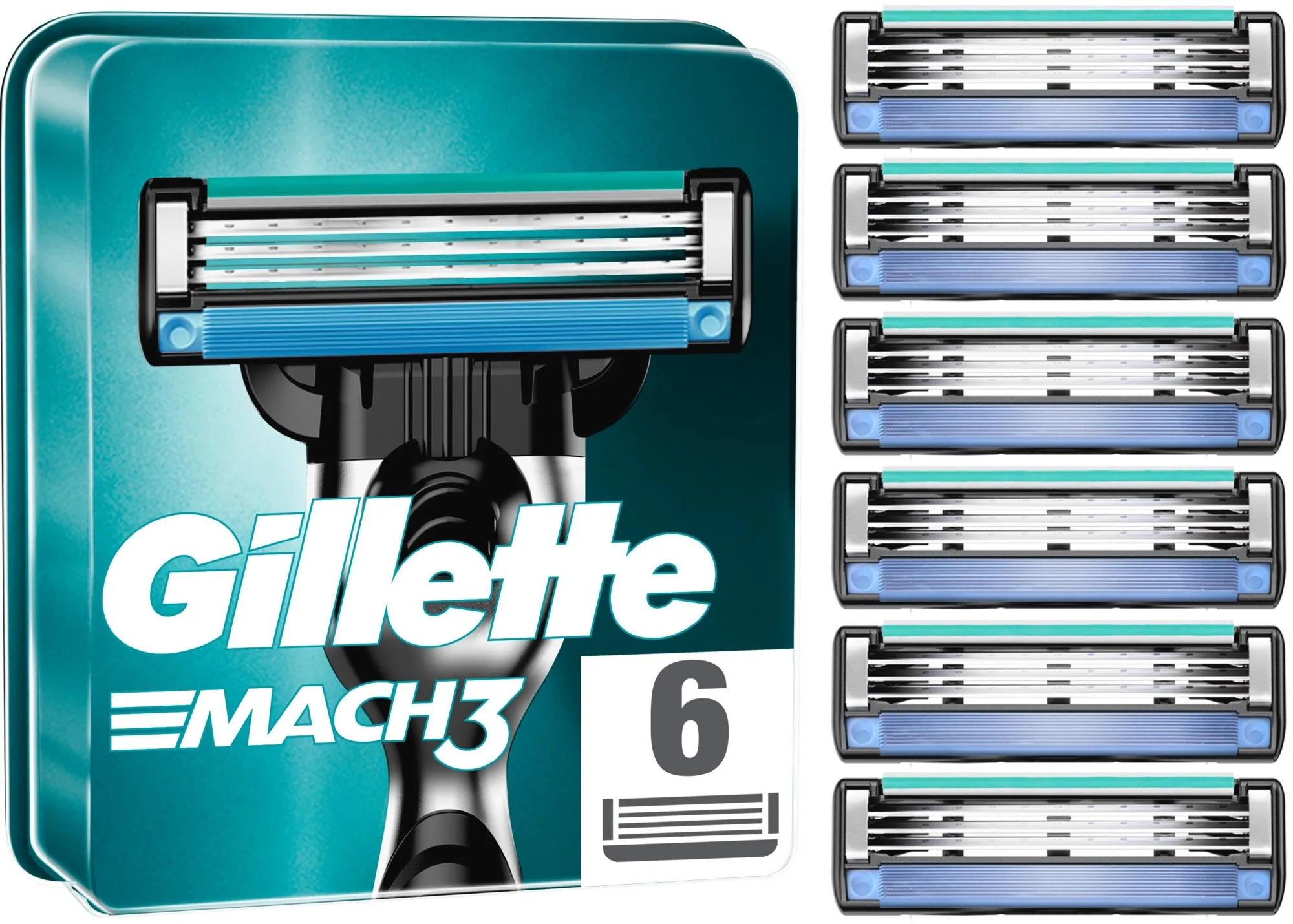 Gillette Mach3 Men's Razor Blade Refills 6 kpl