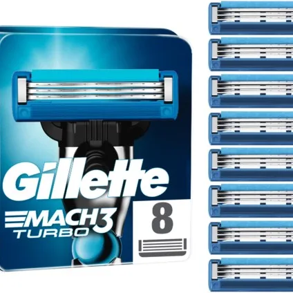Gillette Mach3 Turbo Rakblad 8 st