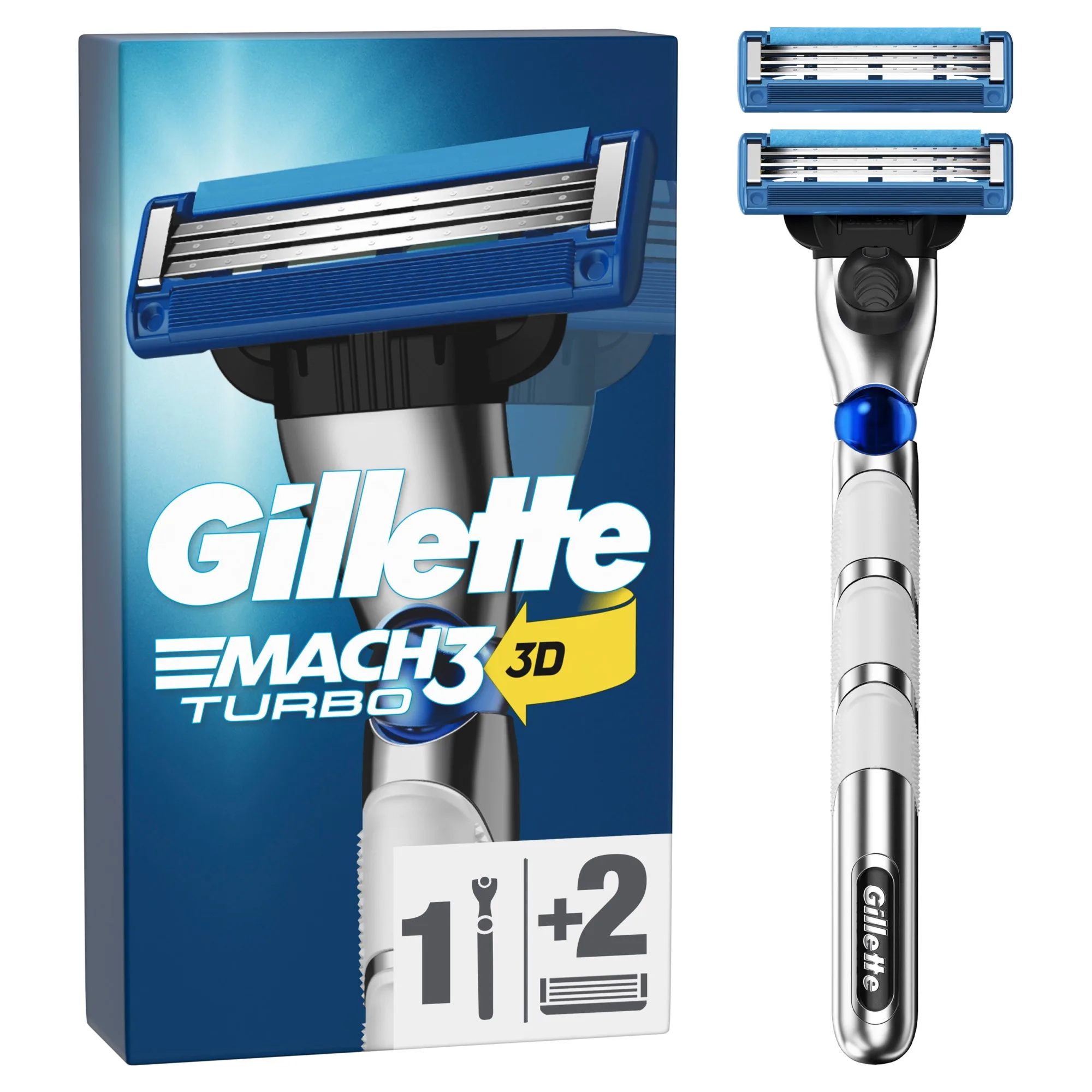 Gillette Mach3 Turbo Men's Razor 2 Blades