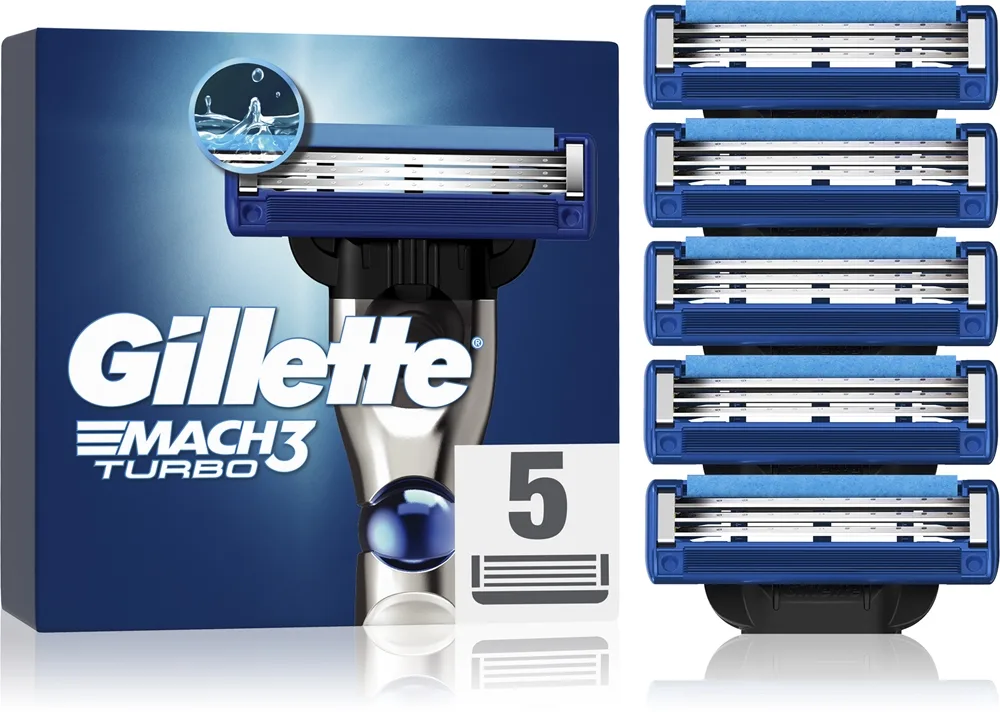 Gillette Mach3 Turbo Erstatningshoveder 5 stk.