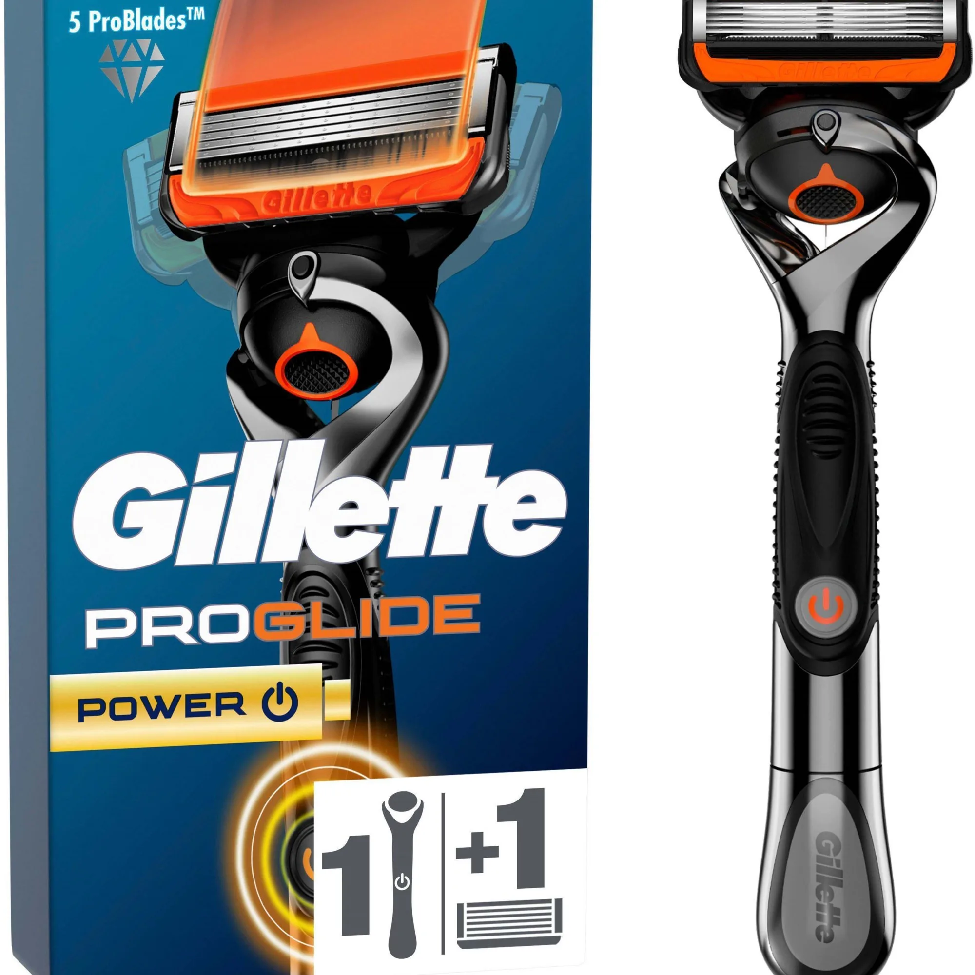 Gillette ProGlide Power Razor for men 1 razor blade refill