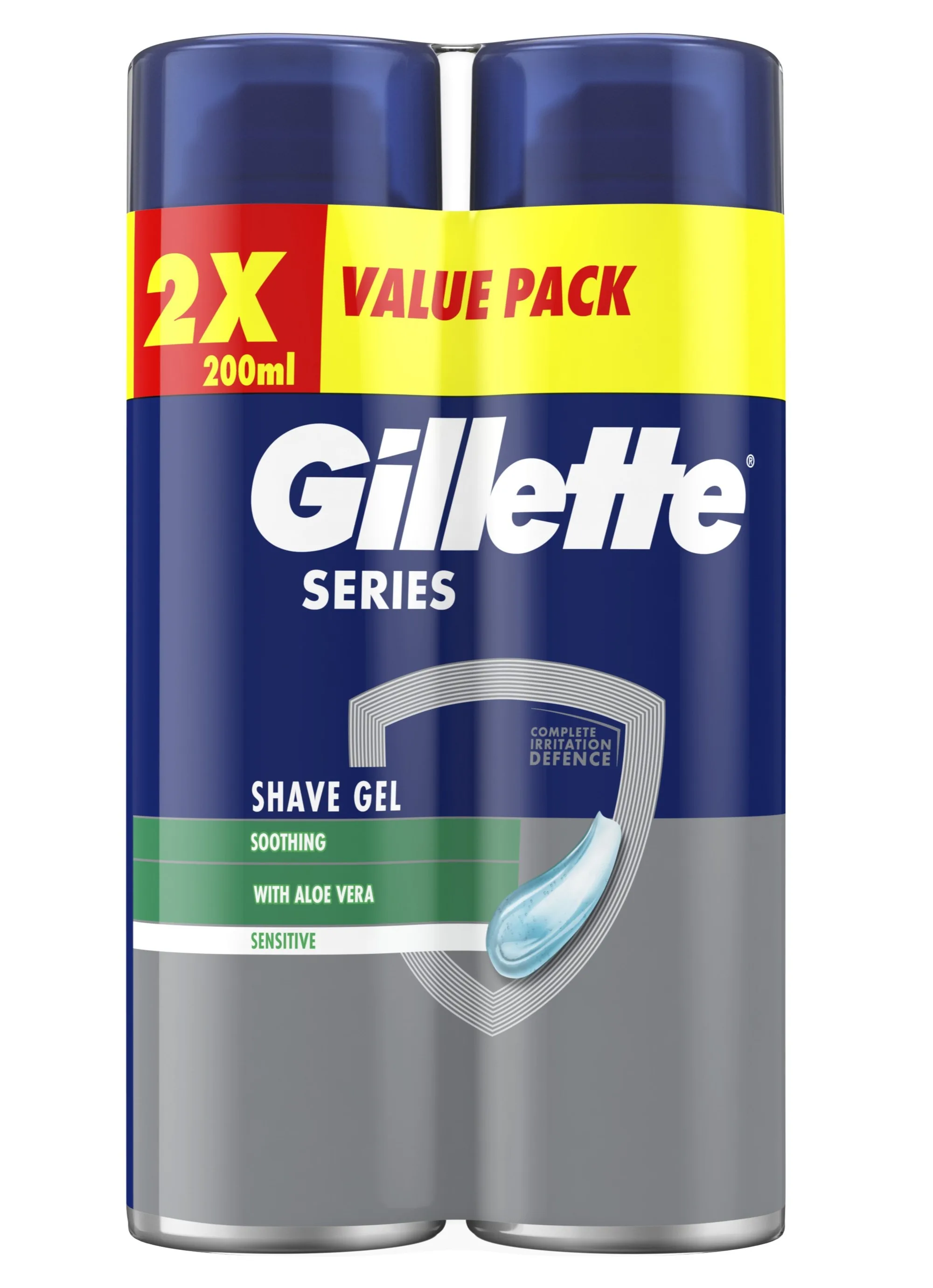 Gillette Series Sensitive Men's Shaving Gel 2 x 200 ml