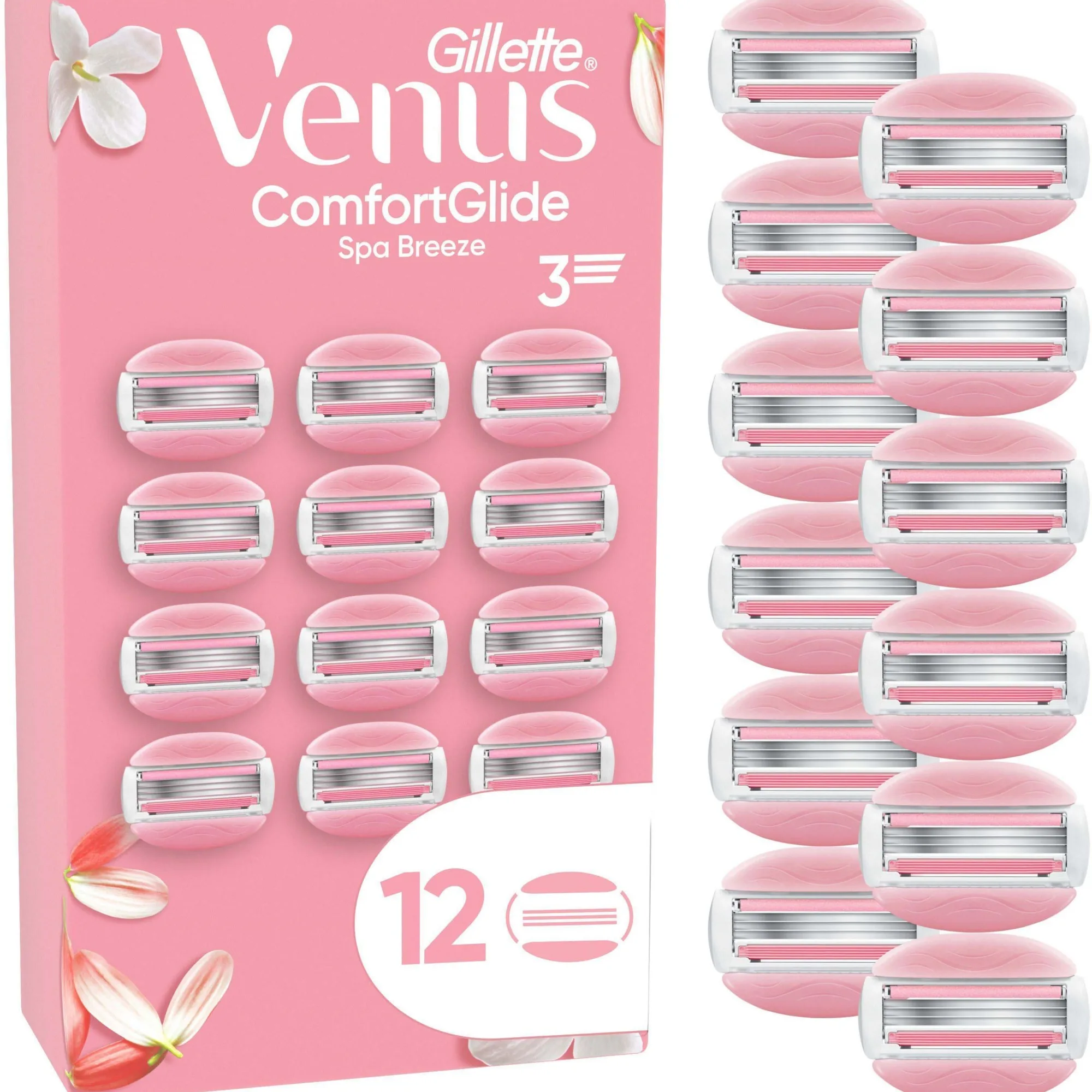 Gillette Venus ComfortGlide Spa Breeze Razor Blades 12 stk