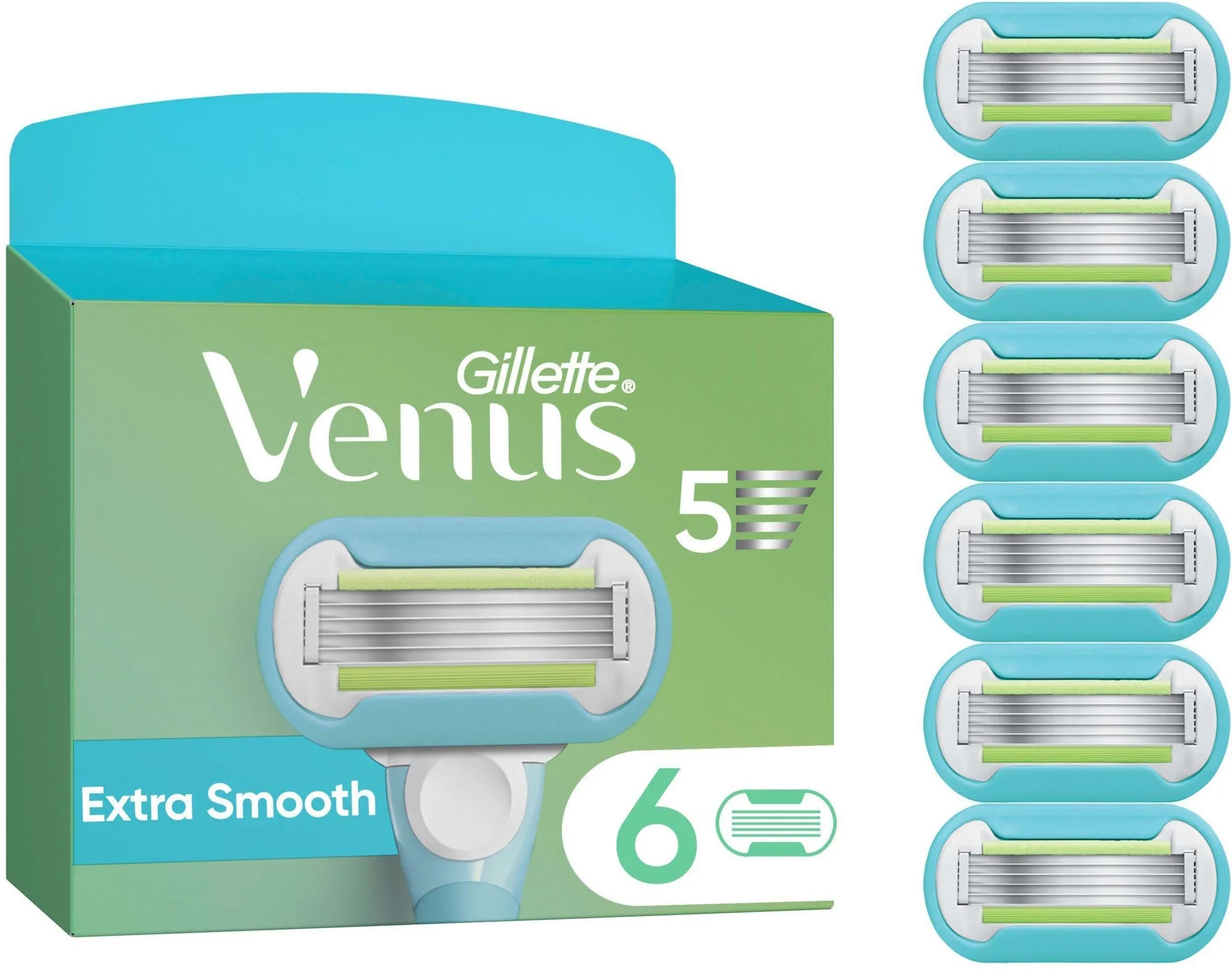 Gillette Venus Extra Smooth Razor Blades Women 6 stk