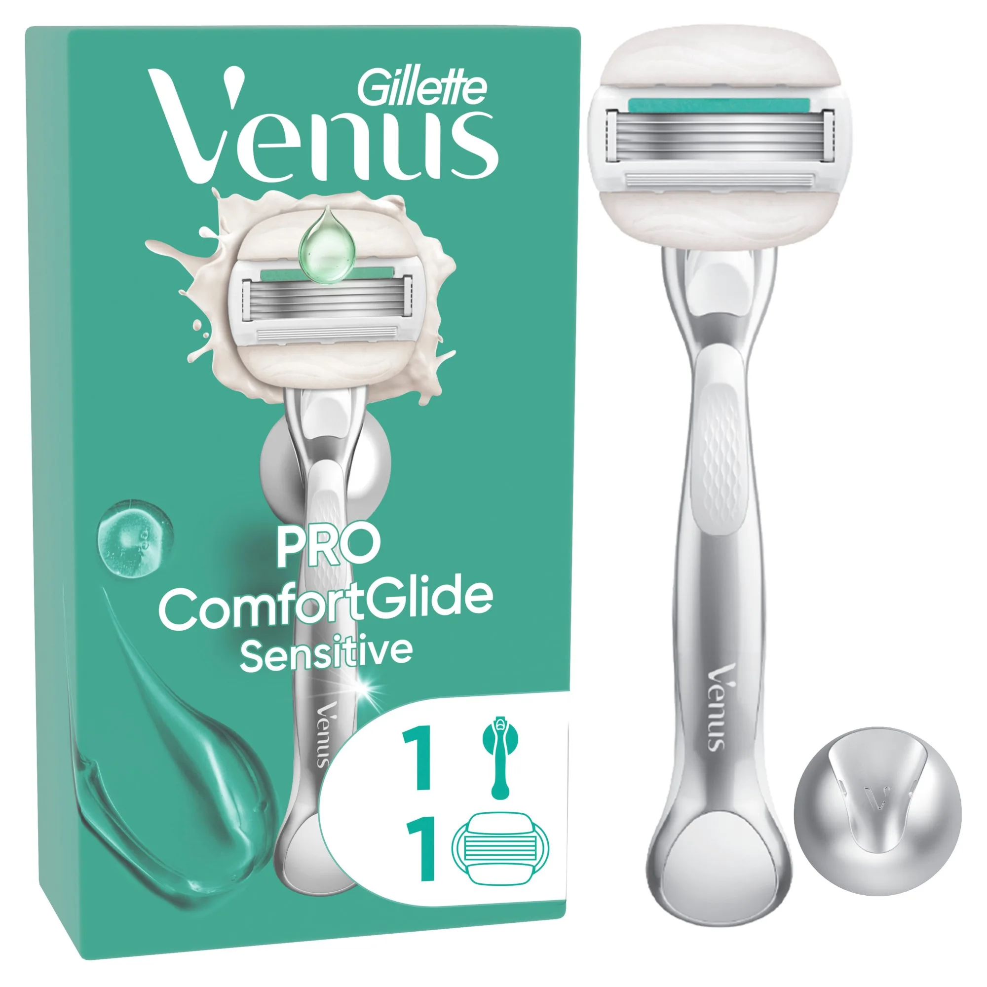 Gillette Venus Venus ComfortGlide Sensitive Razor + 1 Razor Blades