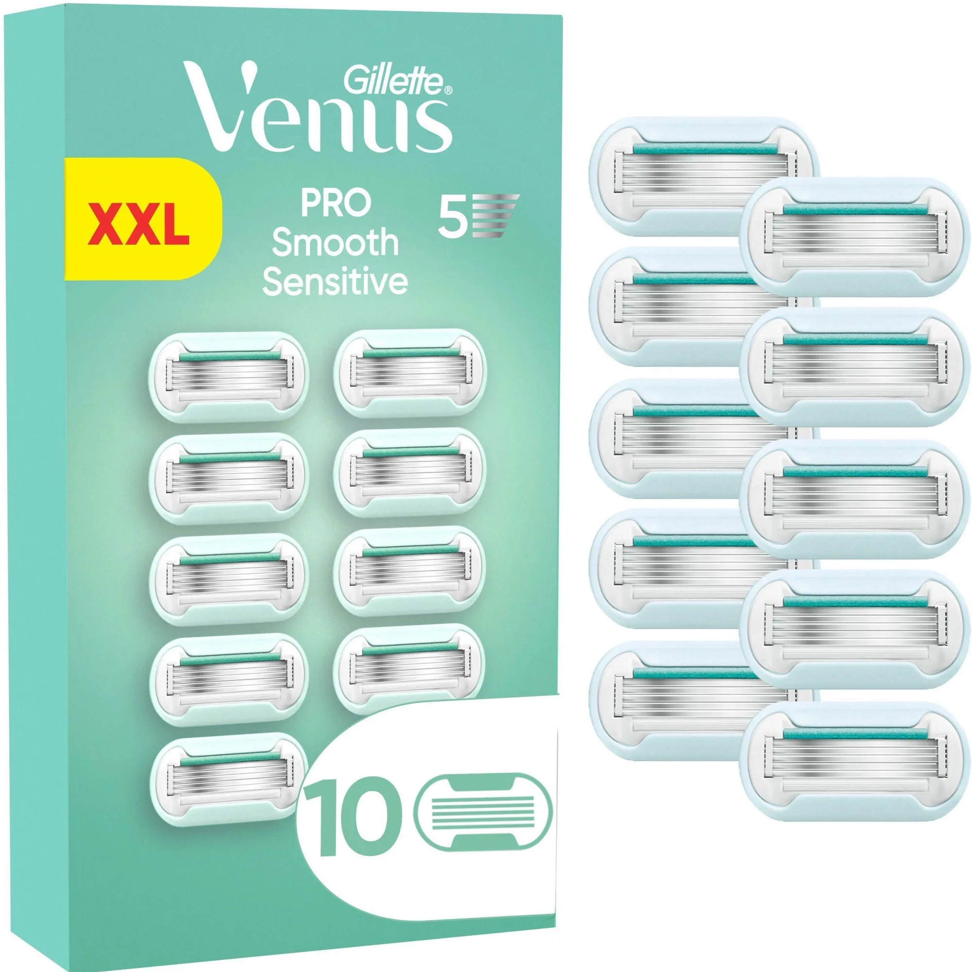 Gillette Venus Pro Smooth Sensitive Razor Blades 10 stk