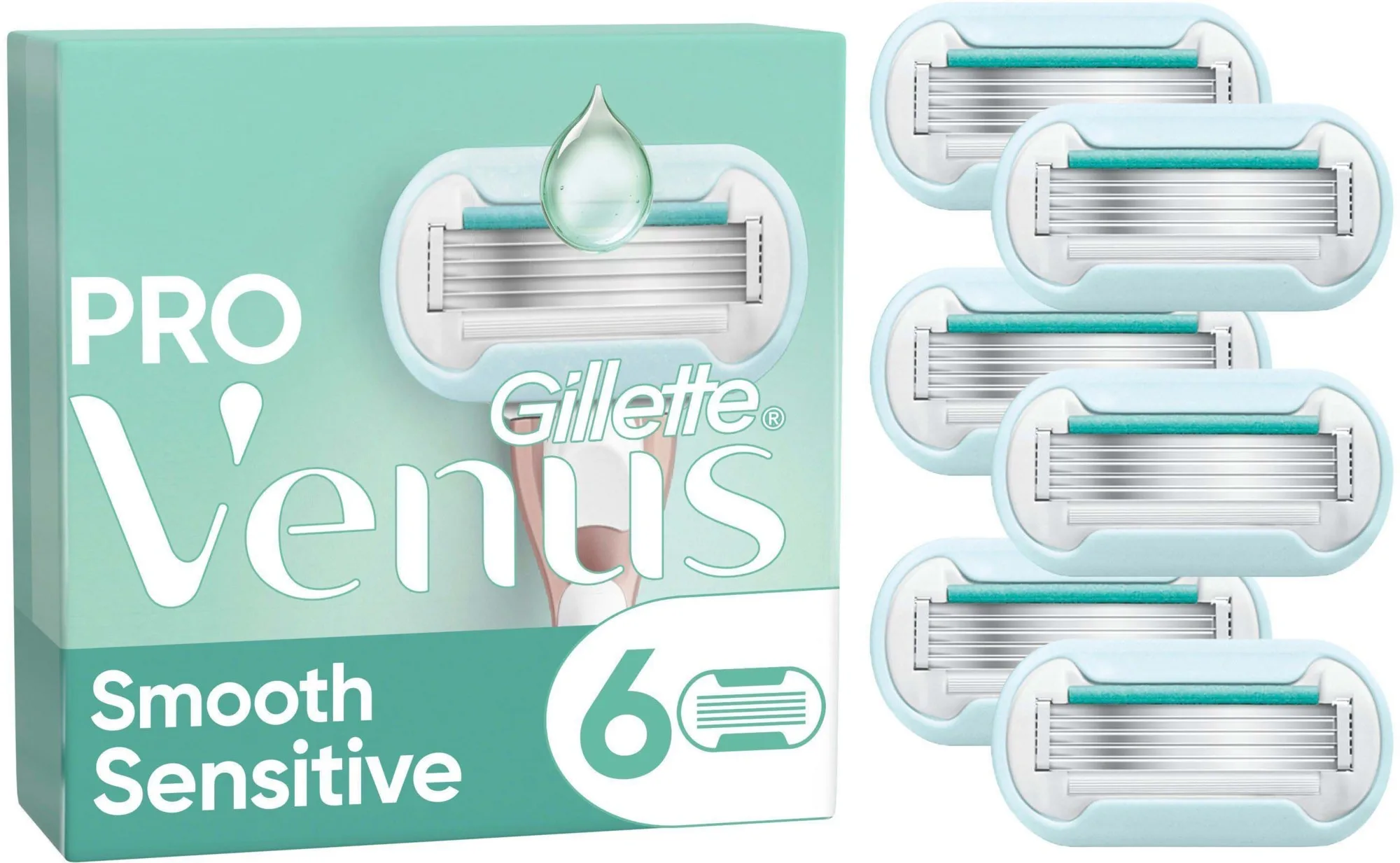 Gillette Venus Pro Smooth Sensitive Razor Blades 6 stk