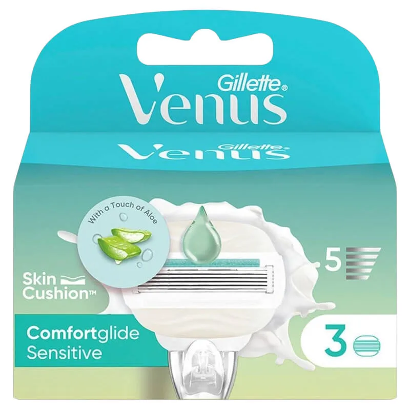 Gillette Venus refill 3 u. 5 blades. Pro Comfortglide sensitive. 3 stk.