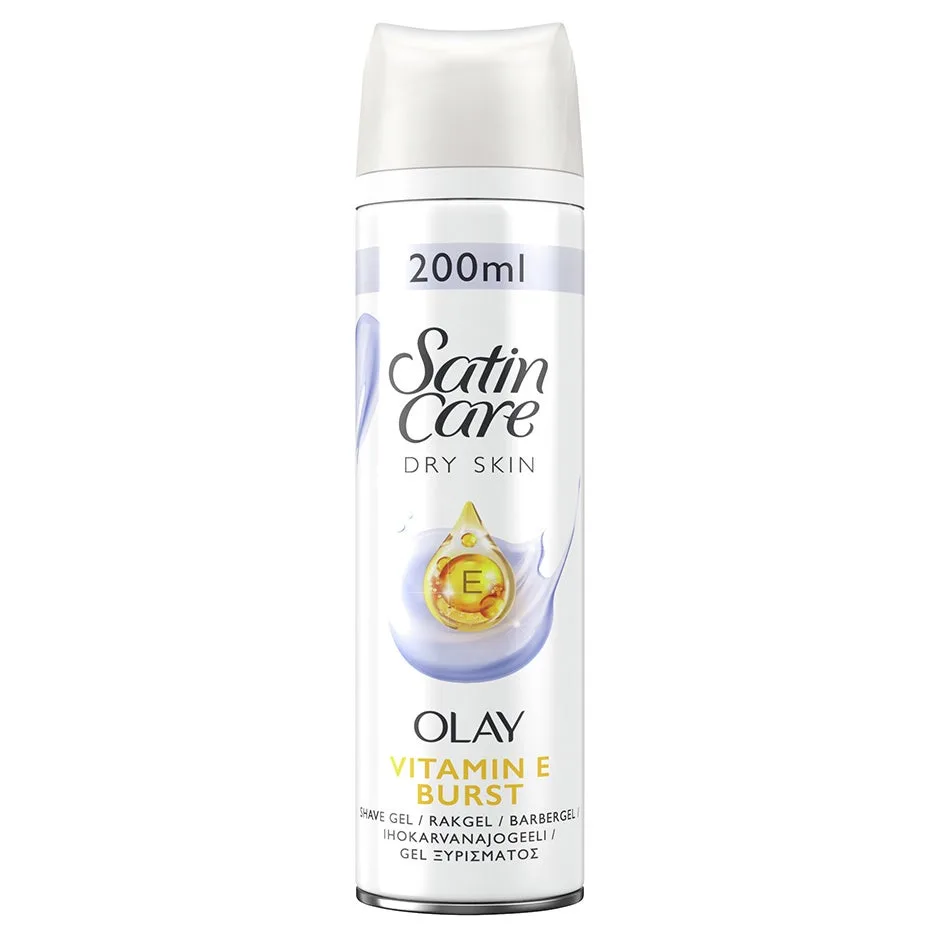 Gillette Satin Care With Olay Shaving Gel Dry Skin 200ml