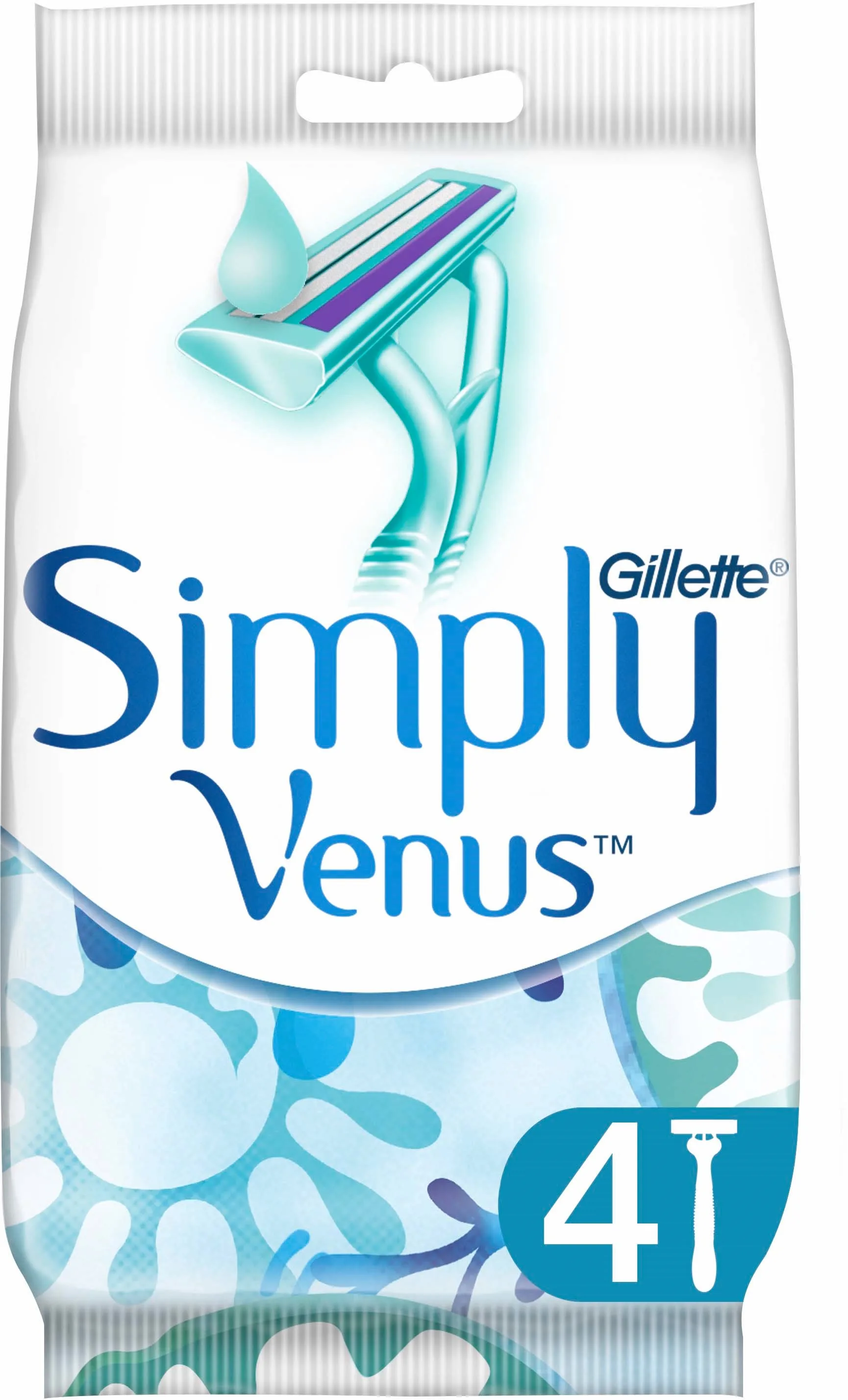 Gillette Venus Simply  2 Women's Disposable Razors 4 count