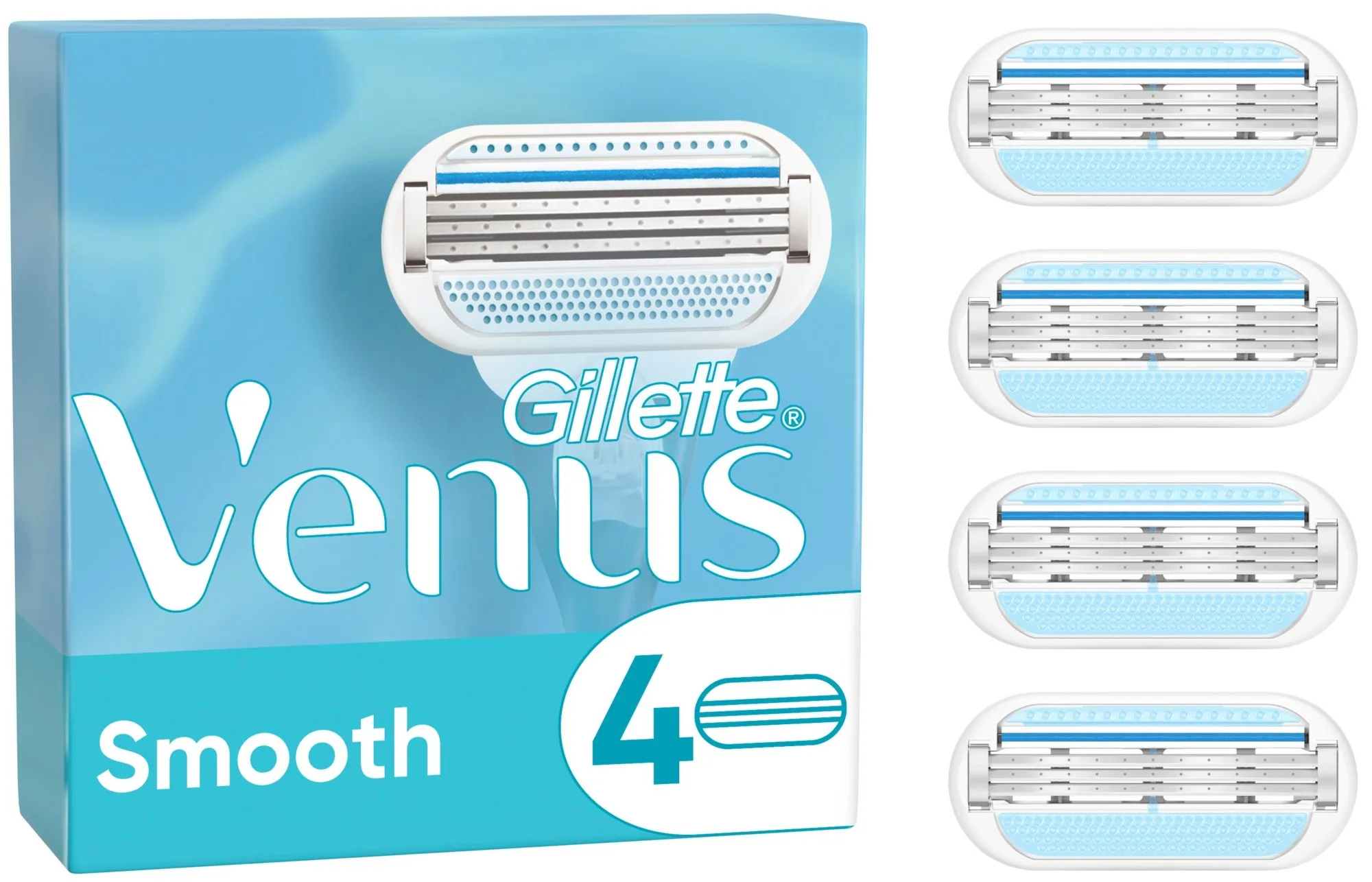 Gillette Venus Smooth Razor blades 4-pack 4 stk