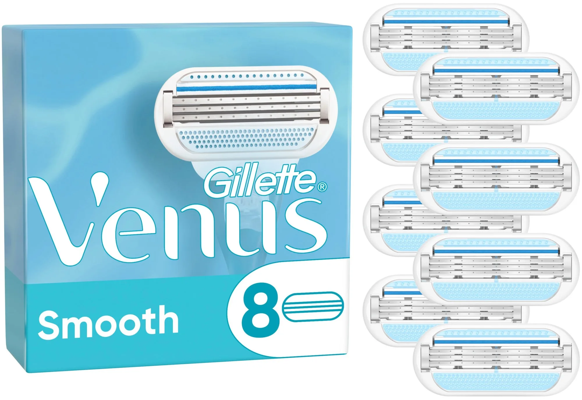 Gillette Venus Smooth Razor Blades  8 kpl