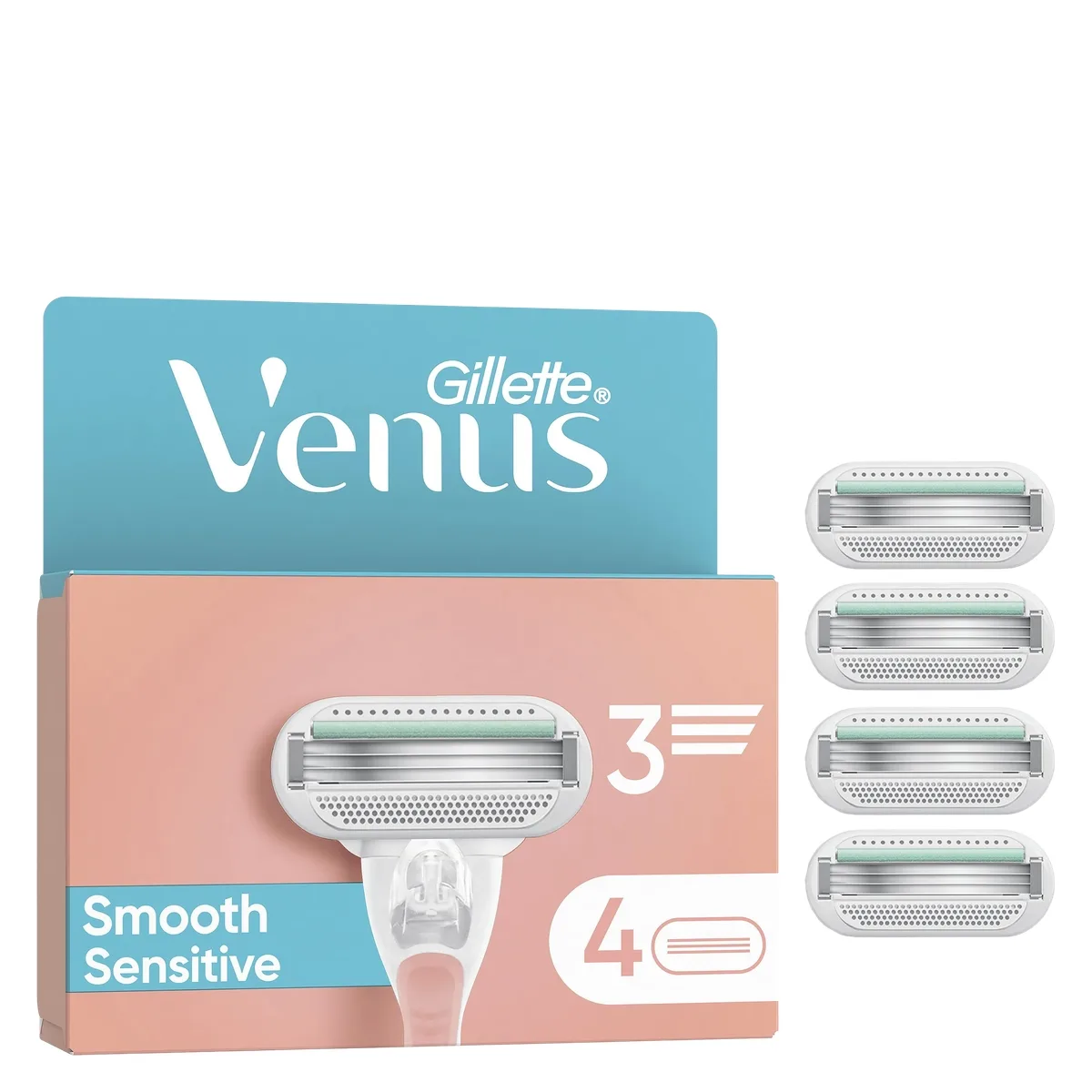 Gillette Venus Smooth Sensitive Rakblad 4 st