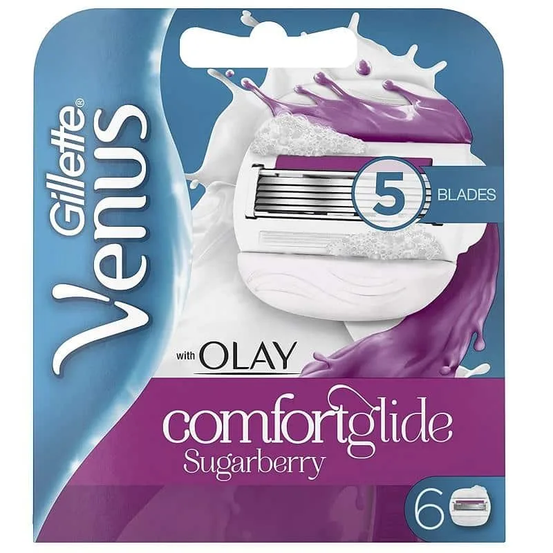 Gillette Venus with OLAY Comfortglide Sugarberry  Blades 6-pack