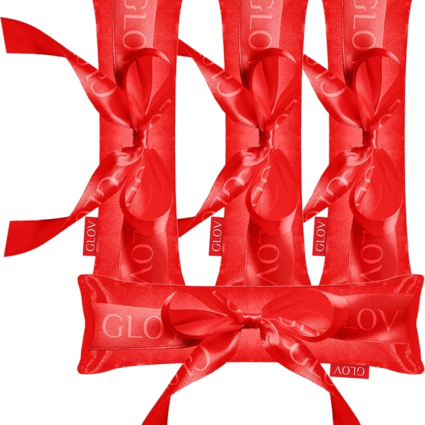 GLOV CoolCurl Ribbon Rollers tillbehör För formgivning av lockar Red 4 st.