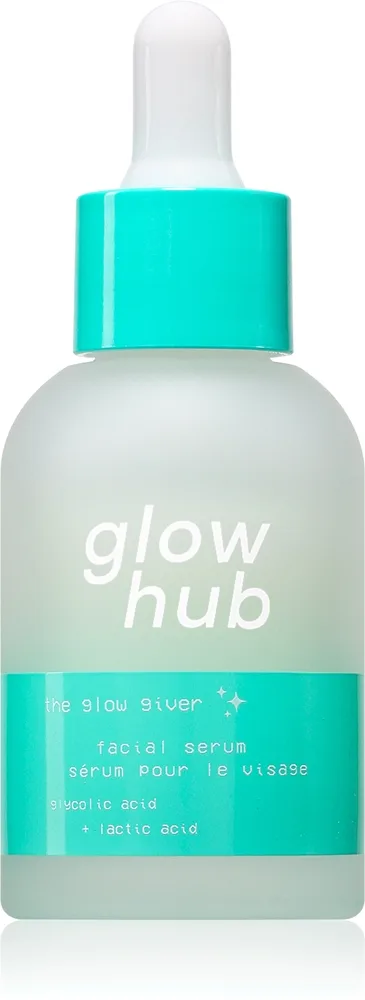 Glow Hub The Glow Giver Uppljusande ansiktsserum med glykolsyra 30 ml