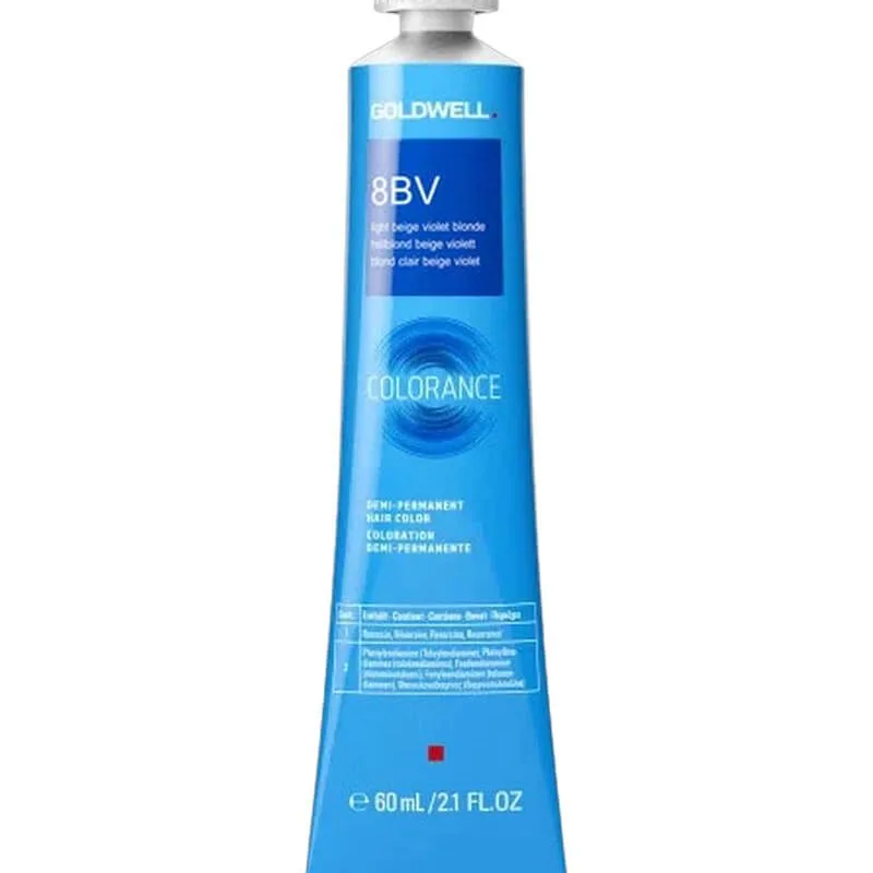 Goldwell Colorance Demi-Permanent Hair Color 8BV Light Beige Violet Blonde 60 ml