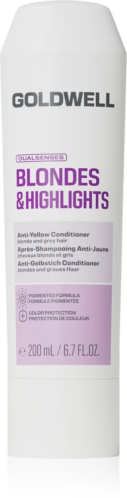 Goldwell Dualsenses Blondes & Highlights Anti-Yellow Conditioner Hårbalsam til at neutralisere gule toner 200 ml