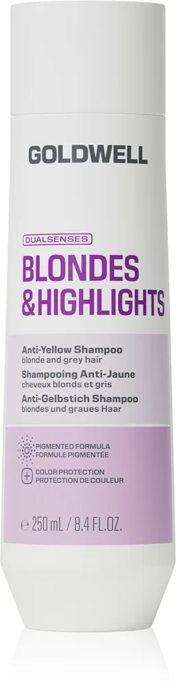 Goldwell Dualsenses Blondes & Highlights Anti-Yellow Shampoo Shampoo til at neutralisere gule toner 250 ml