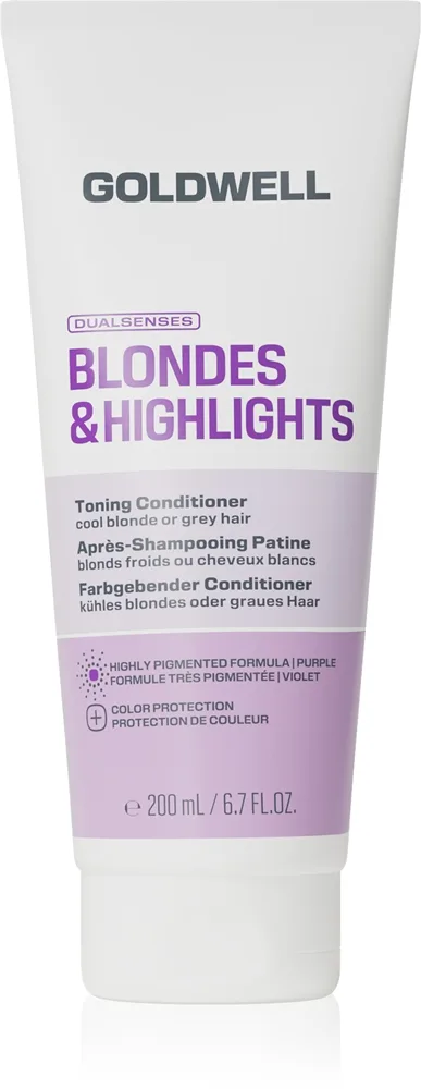 Goldwell Dualsenses Blondes & Highlights Toning Conditioner Toning balsam med lilla pigment 200 ml