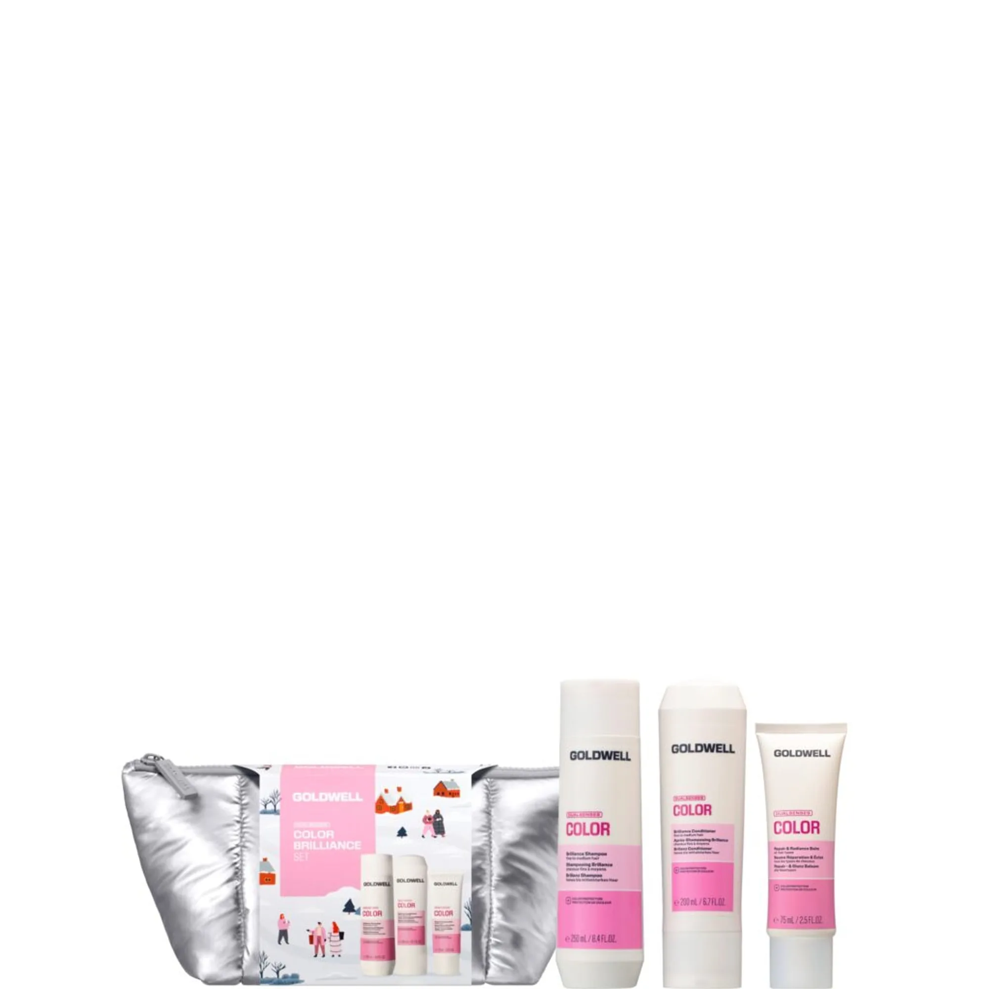 Goldwell Dualsenses Color Set – Brillanz Shampoo, Conditioner & Repair- und Glanz Balsam für coloriertes Haar Hårplejesæt