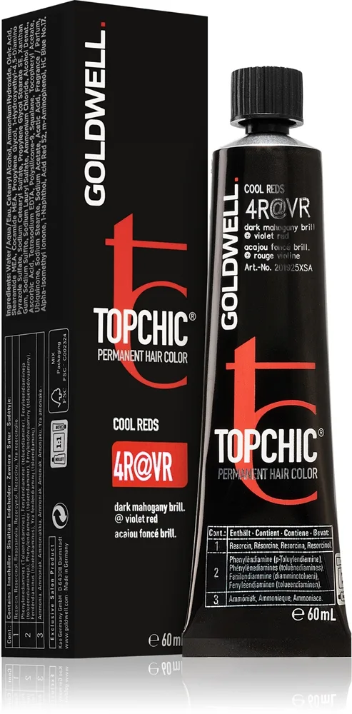 Goldwell Topchic Permanent Hair Color hiusväri sävy 4R@VR 60 ml