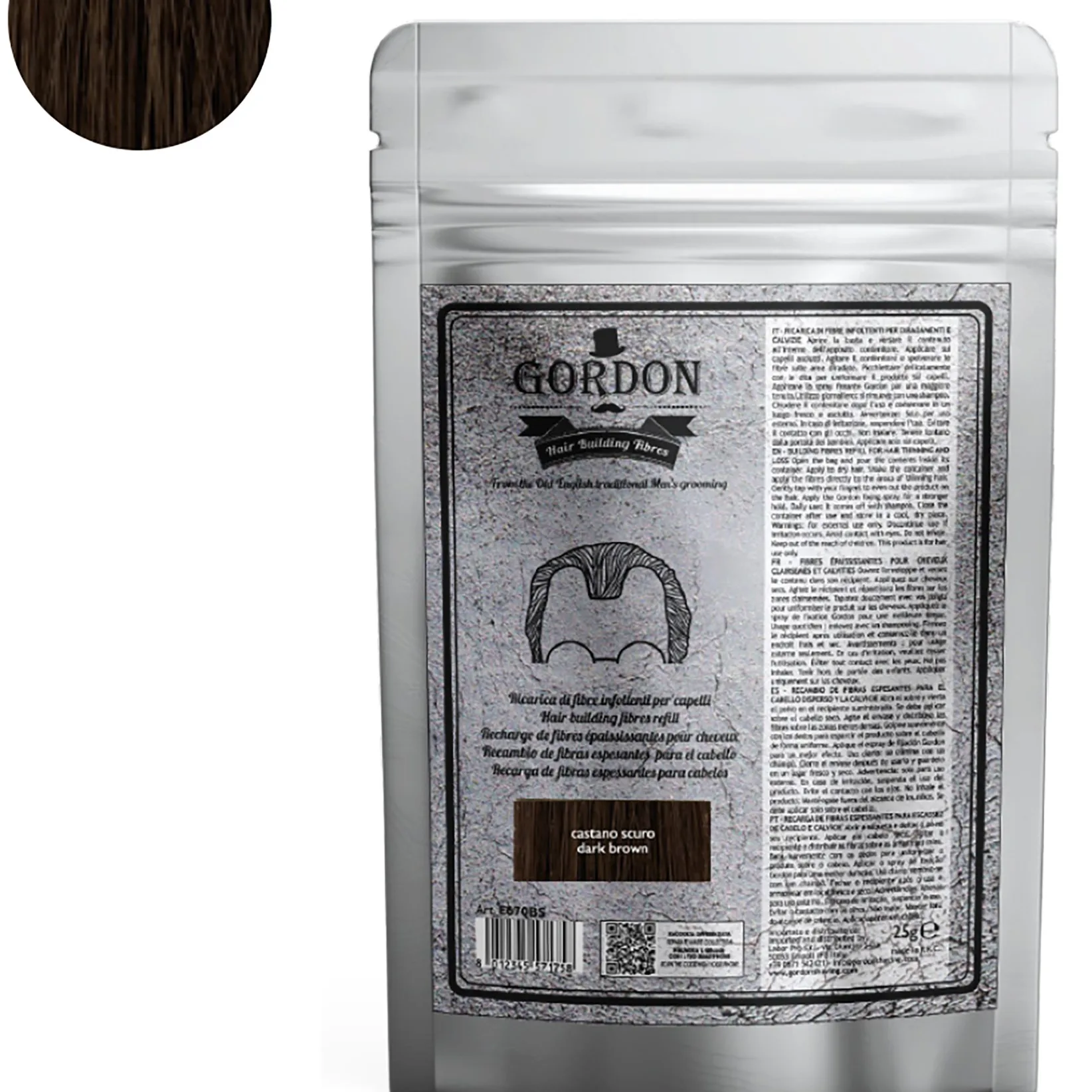 Gordon Hair Buidling Fibers Refill Dark Brown