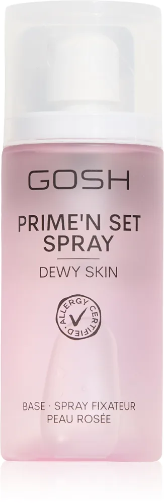 GOSH COPENHAGEN Prime'n Set Dewy Skin Uppljusande fixerande spray för ansikte 50 ml