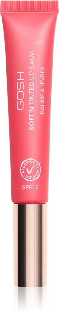 GOSH COPENHAGEN Soft`n Tinted sävyttävä huulibalsami SPF 15 sävy 008 Cherry Soda 8 ml