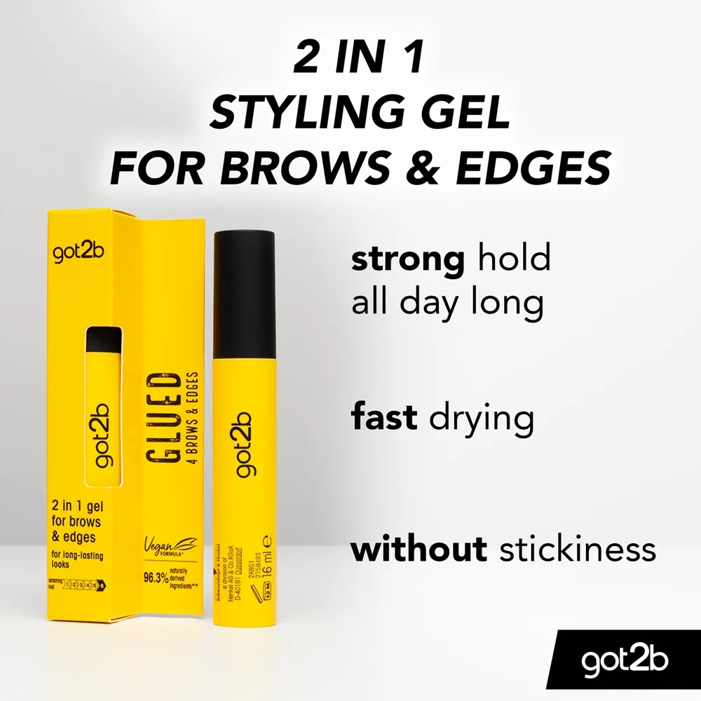 got2b Glued 4 Brows & Edges Fix-gel för ögonbryn 2in1 Transparent 16 ml