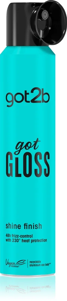 got2b got Gloss Shine Finish spray, der giver skin Hårstyling med varmebeskyttelse 200 ml