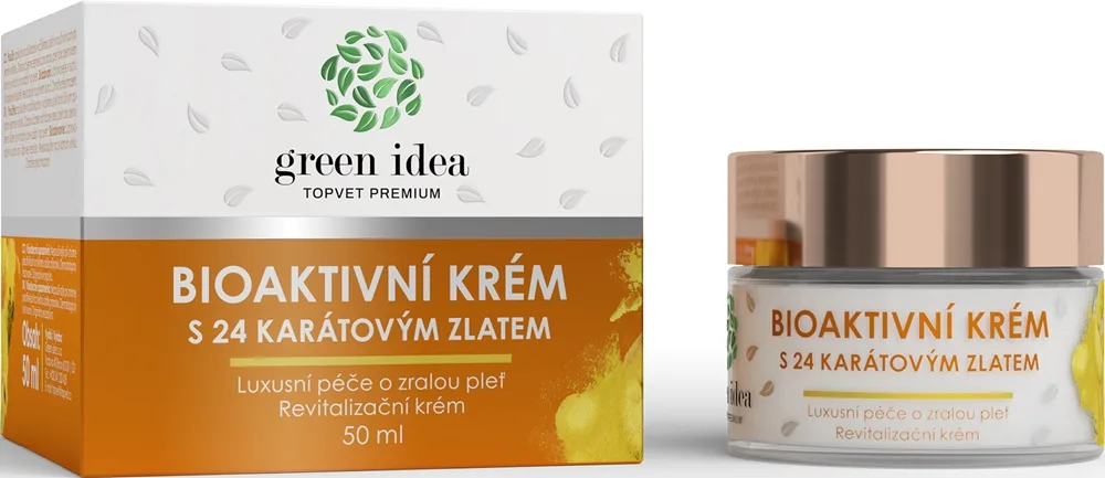 Green Idea Bioaktivní krém s 24 karátovým zlatem lyxig vård för mogen hud 50 ml
