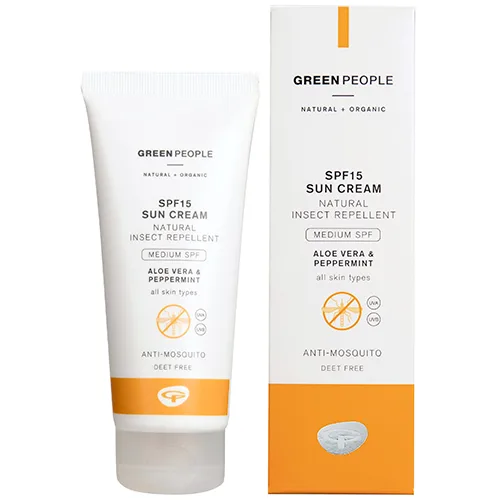 Green People Sun Cream SPF15 With Insect Repellent (100 g)