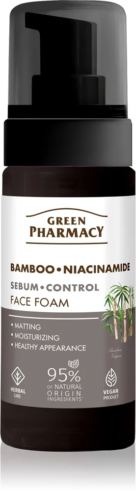 Green Pharmacy Bamboo & Niacinamide Face Foam Löddrande ansiktstvätt 150 ml