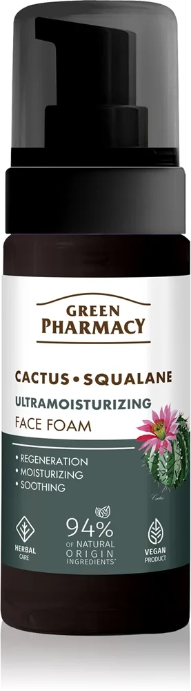 Green Pharmacy Cactus & Squalane Face Foam Fuktgivande skum 150 ml