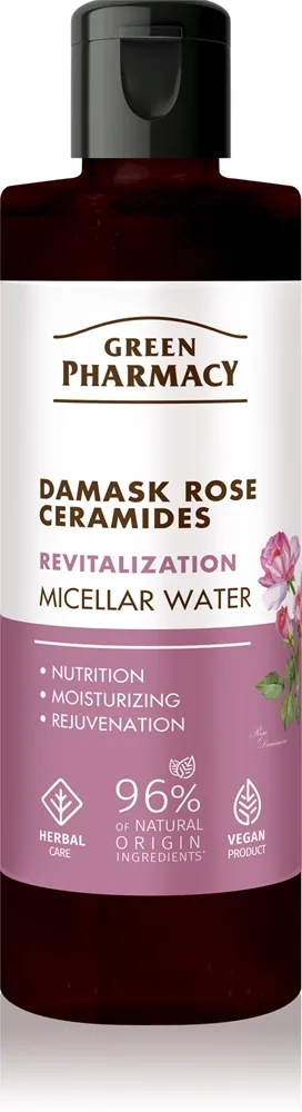 Green Pharmacy Damask Rose & Ceramides Micellar Water Rengörande micellärt vatten 200 ml