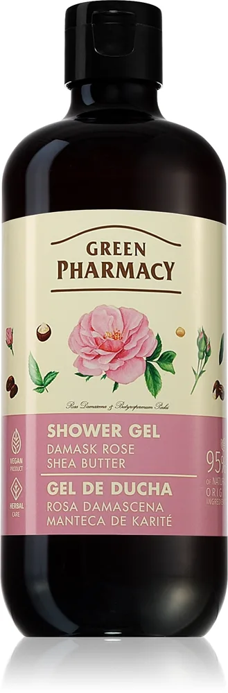 Green Pharmacy Damask Rose & Shea Butter Shower Gel Silkig duschgel 500 ml