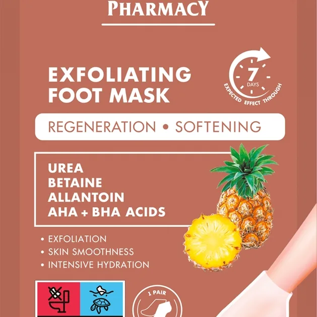 Green Pharmacy Foot Care Exfoliating Foot Mask Regenererande mask för fötter och naglar 2x20 ml