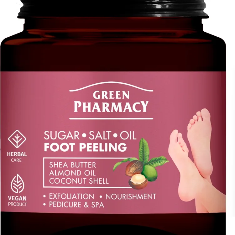 Green Pharmacy Foot Care Regenerating Sugar-Salt Oil Foot Peeling exfolierande fotskrubb 300 ml