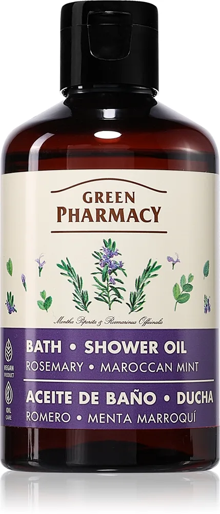 Green Pharmacy Rosemary & Moroccan Mint Bath Oil Närande duscholja 250 ml