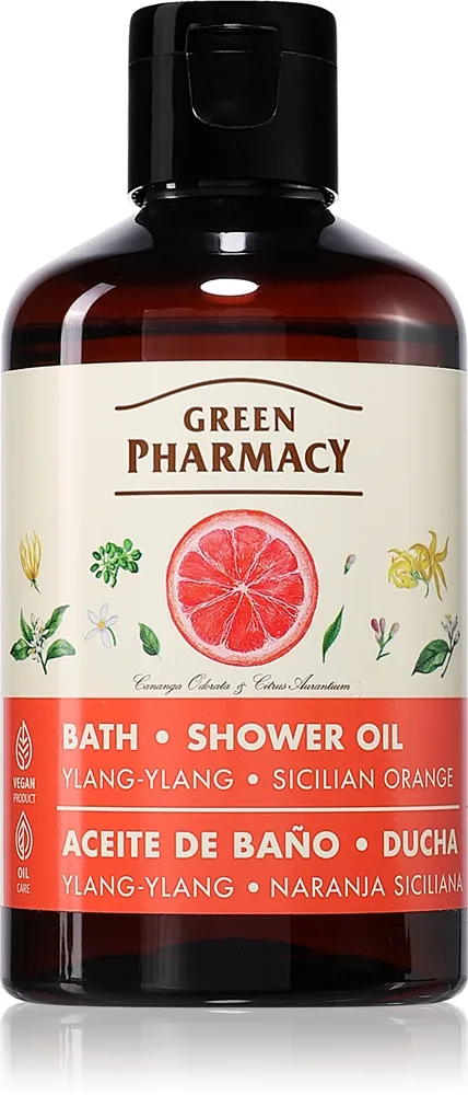 Green Pharmacy Ylang-ylang & Sicilian Orange Bath Oil Refreshing Shower Oil 250 ml